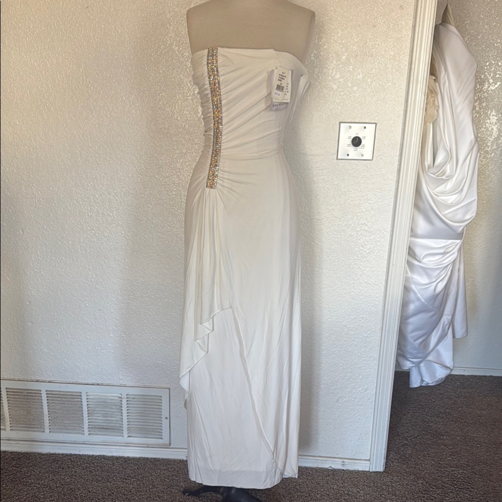NWT vintage Jessica McClintock Elegant ivory Strapless Dress